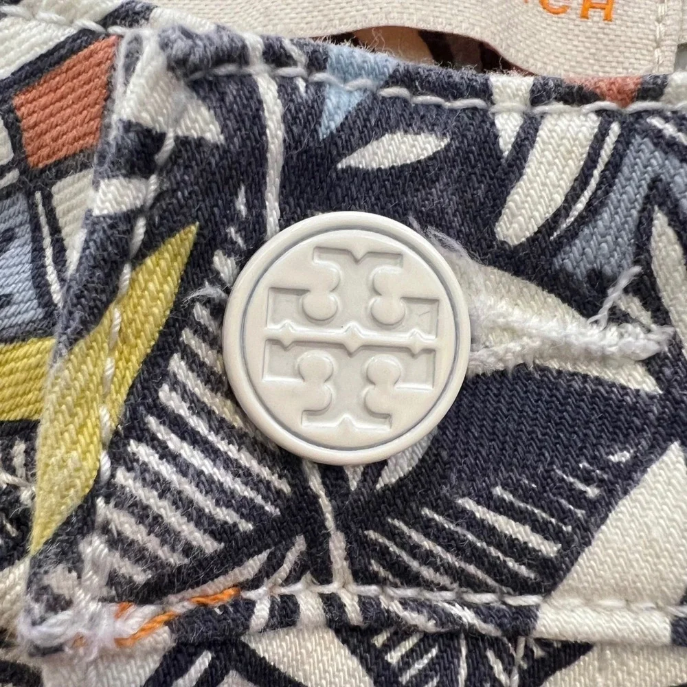 Tory Burch | Riviera Blue Acoma Cropped Skinny Casual Denim Jeans 29 Coastalcore